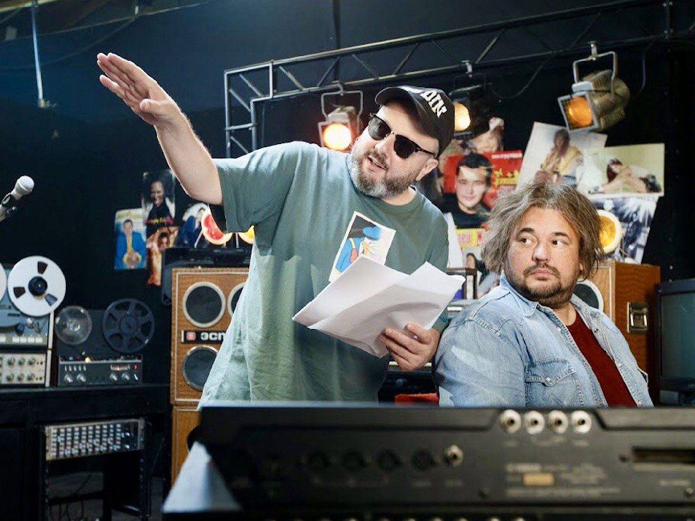 Александр Игудин и Сергей Жуков на съемках сериала «Евгенич»