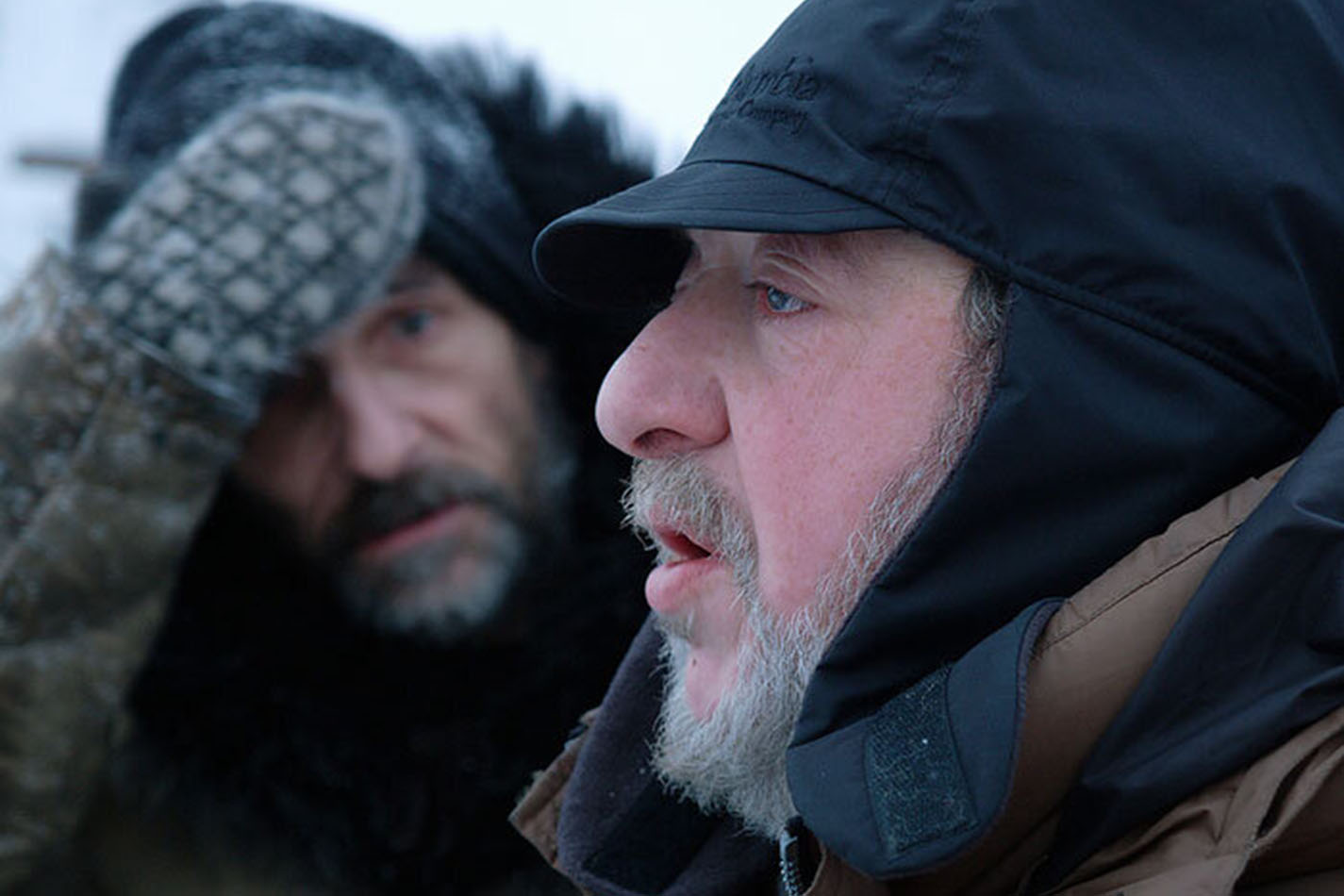 Петр Мамонов и Павел Лунгин на съемках фильма «Остров»